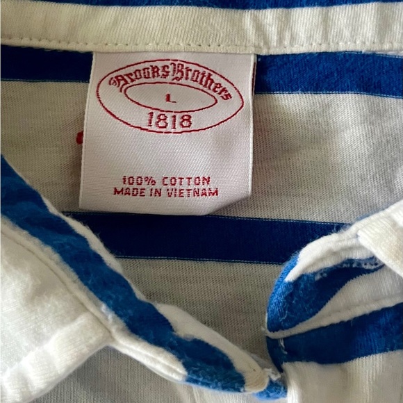 Brooks Brothers Classic Blue and White Polo - Picture 3 of 7